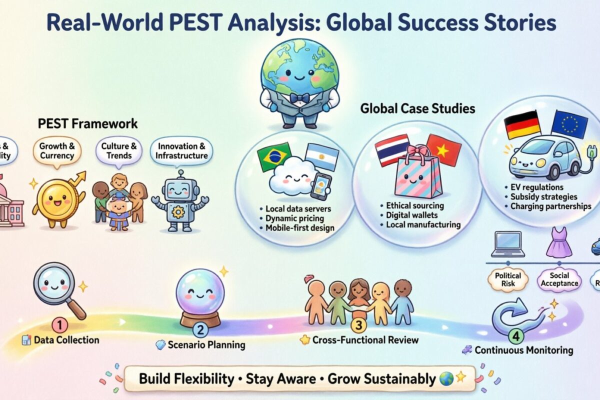 现实案例研究：顶级企业如何运用PEST分析应对全球市场