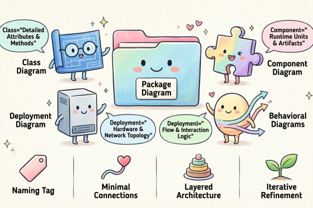 对比：何时应使用UML包图而非其他图类型
