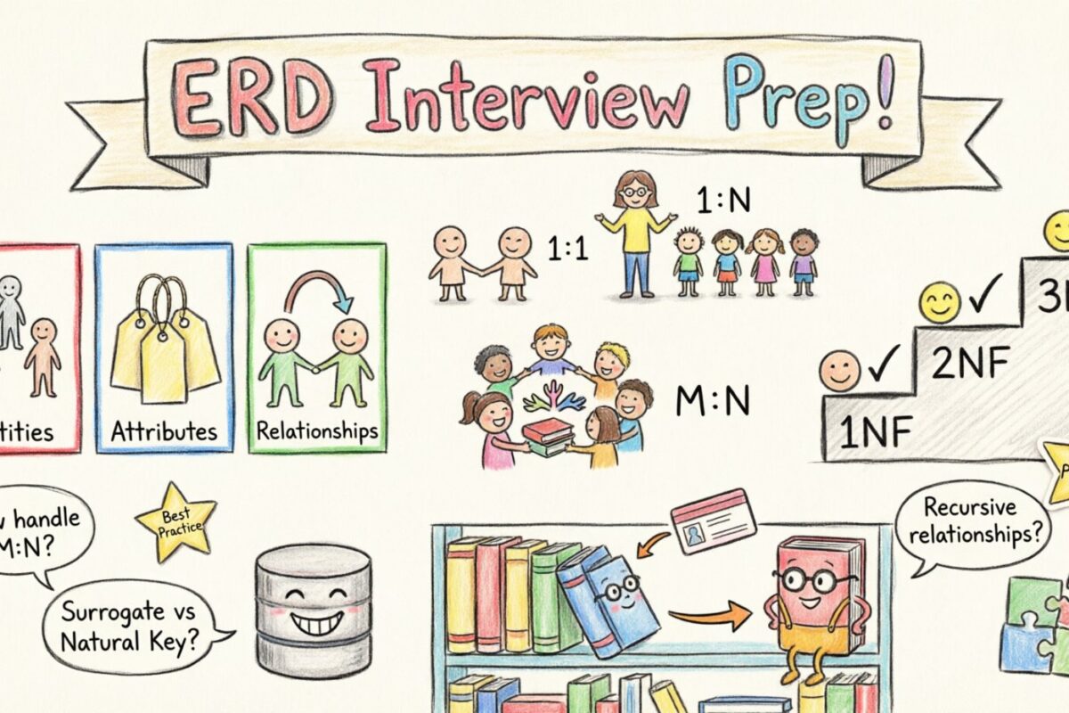 Preparación para entrevistas de desarrollador de bases de datos: Preguntas esenciales sobre ERD respondidas