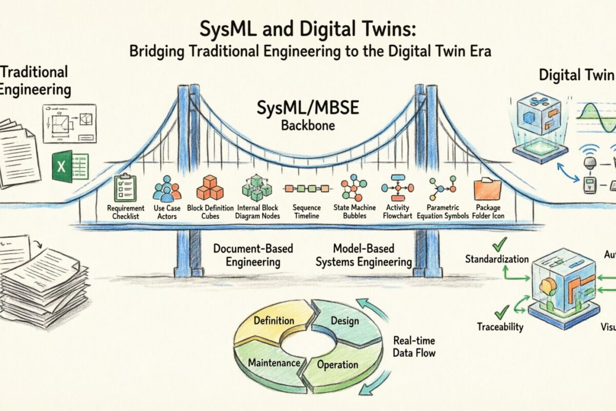 Guía para principiantes de SysML: Cerrando la brecha entre los conceptos de ingeniería tradicional y los gemelos digitales