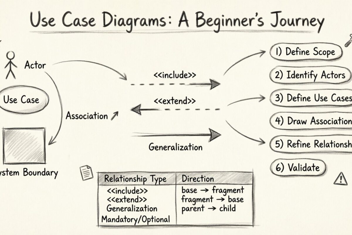 Desbloqueando el futuro: el viaje de un principiante hacia los diagramas de casos de uso