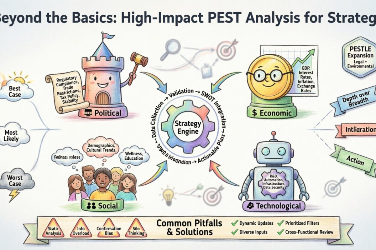 Más allá de lo básico: una exploración profunda sobre cómo realizar un análisis PEST de alto impacto para la estrategia