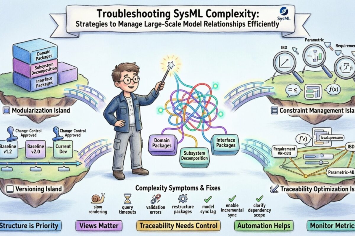 Solución de problemas de complejidad en SysML: Estrategias para gestionar de forma eficiente las relaciones en modelos a gran escala