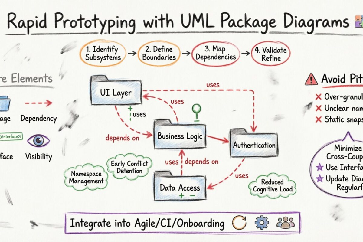 Inicio rápido: prototipado rápido de la estructura del sistema con diagramas de paquetes UML