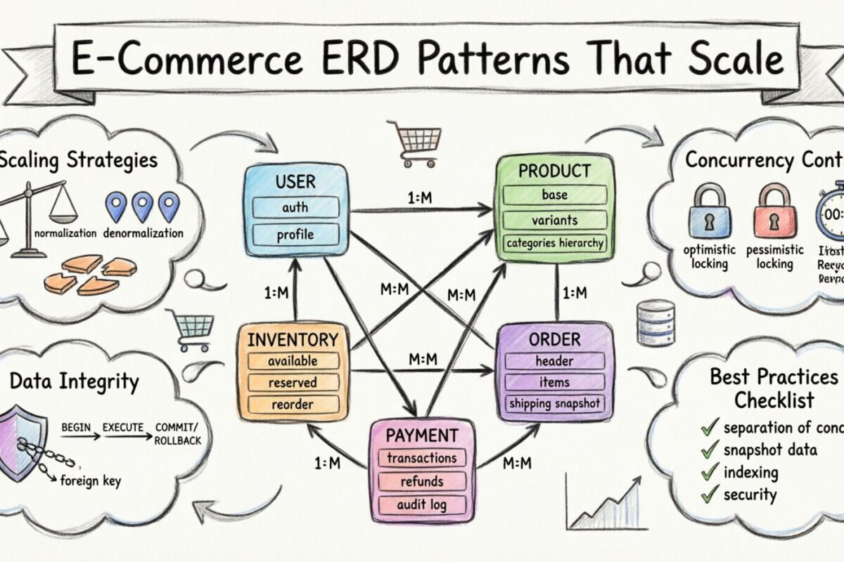 Conception de base de données pour le commerce électronique : des modèles d’ERD évolutifs