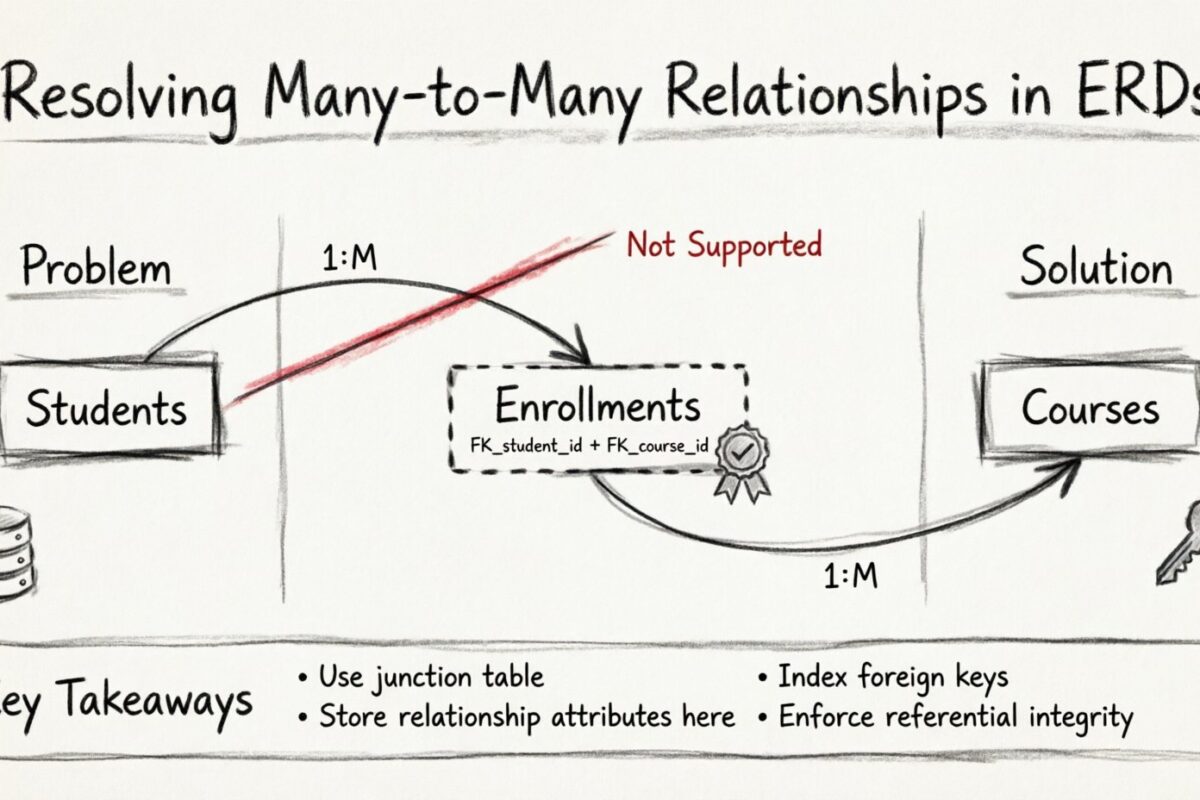 Résolution des relations many-to-many : des techniques claires pour la modélisation des diagrammes entité-association