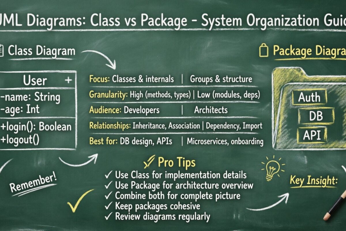 Comparaison : Diagrammes de paquetages UML vs. diagrammes de classes pour l’organisation du système