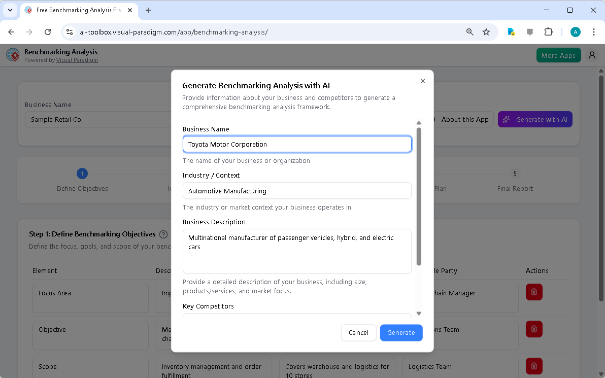 Menciptakan Keunggulan Kompetitif: Analisis Benchmarking Berbasis AI untuk Toyota Menciptakan Keunggulan Kompetitif: Analisis Benchmarking Berbasis AI untuk Toyota