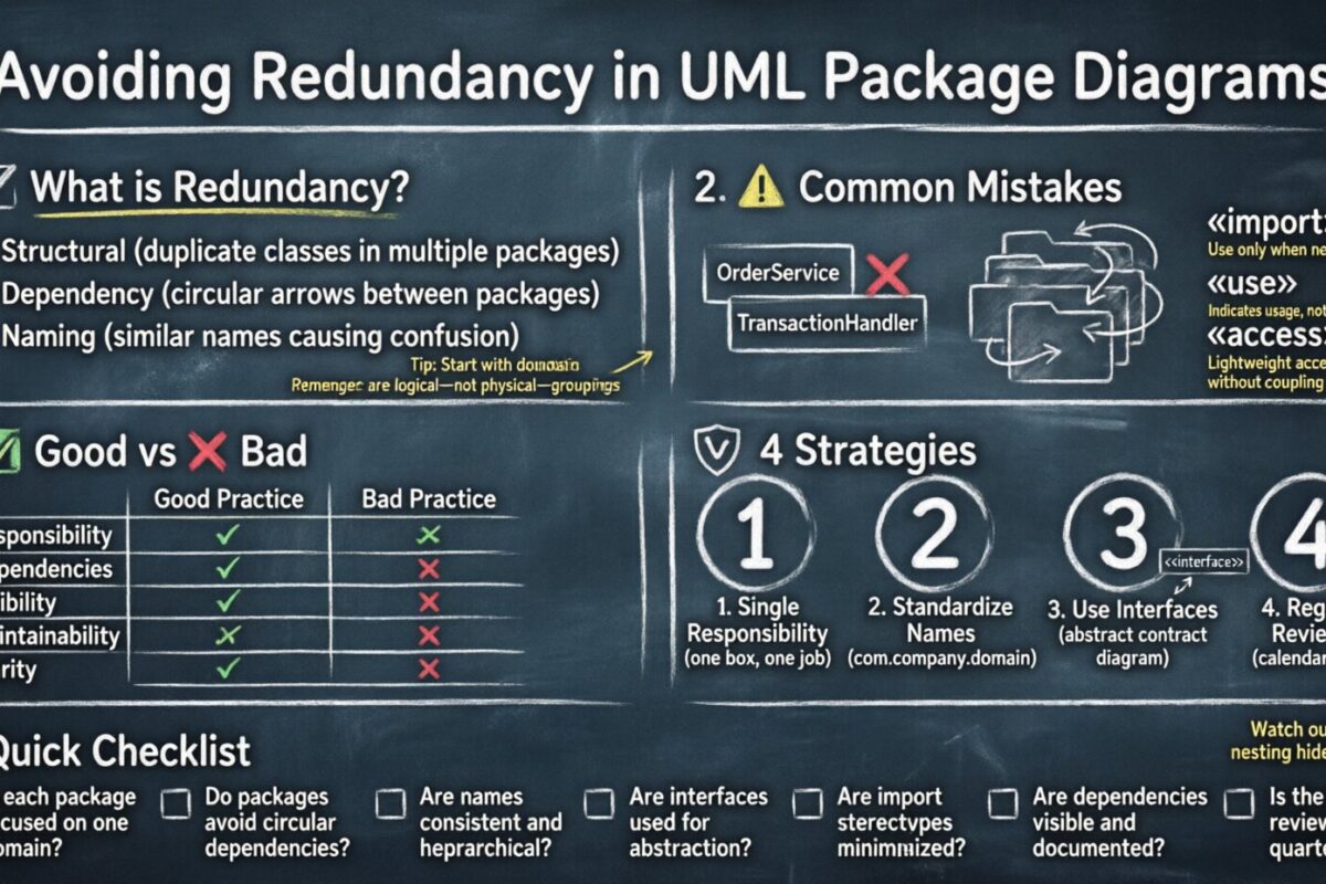Kesalahan Umum: Menghindari Redundansi dalam Desain Diagram Paket UML Anda