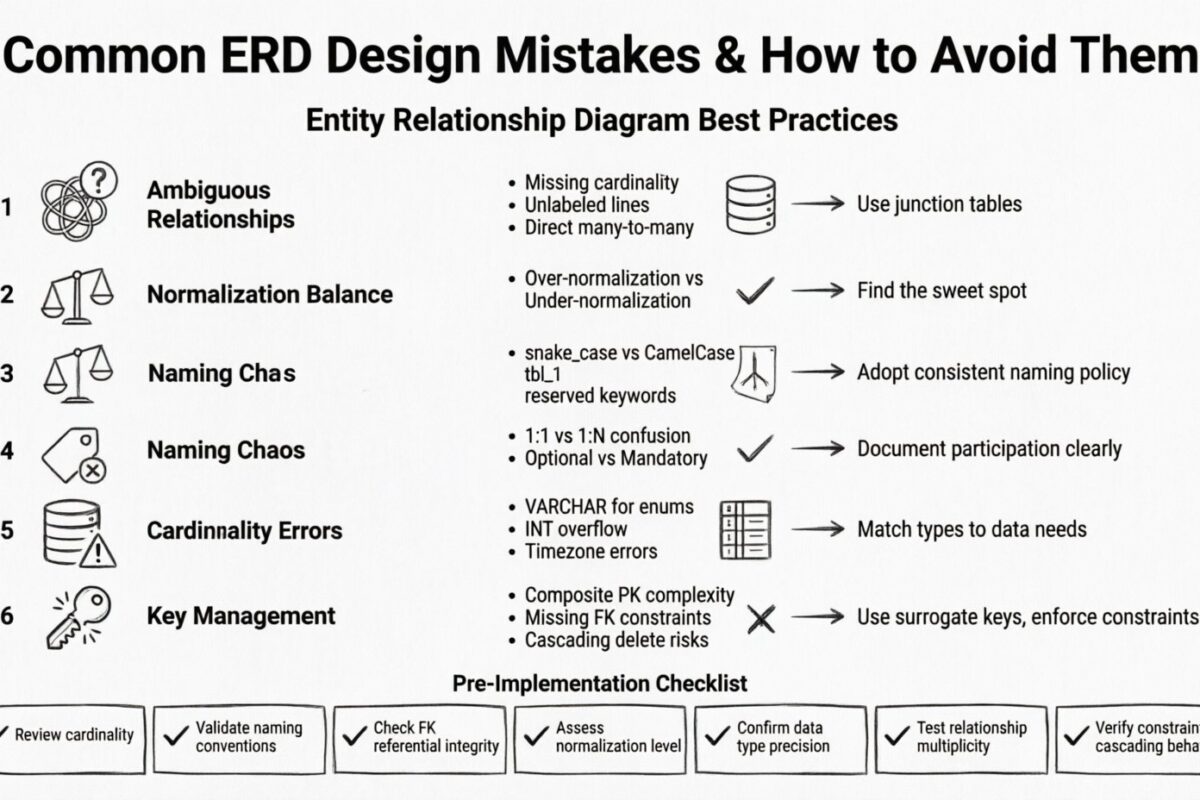 ERD設計における一般的なミスとその回避方法