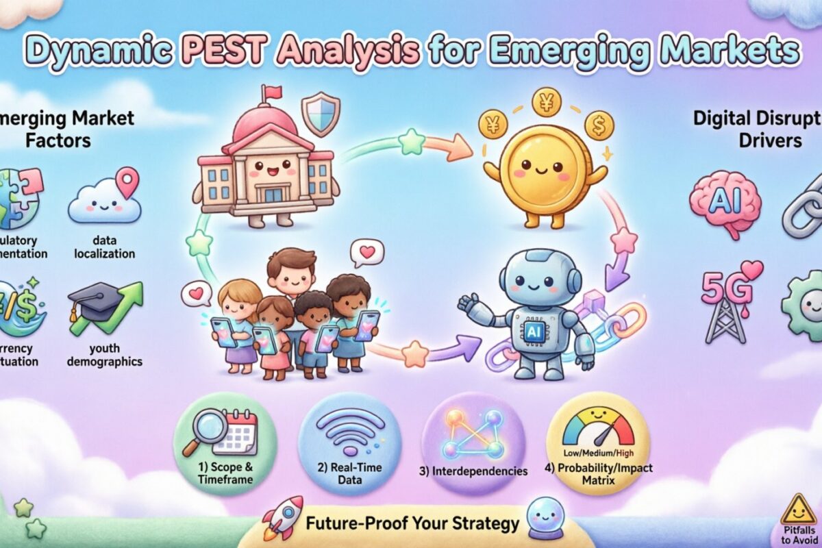 Przyszła perspektywa: dostosowanie analizy PEST do rynków rozwijających się i przemian cyfrowych