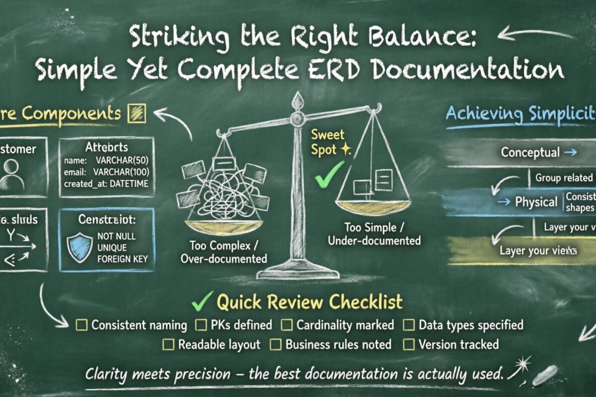 Encontrando o Equilíbrio Ideal: Documentação de ERD Simples, Mas Completa