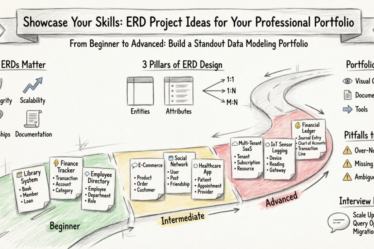 Mostre suas habilidades: ideias de projetos de ERD para seu portfólio profissional
