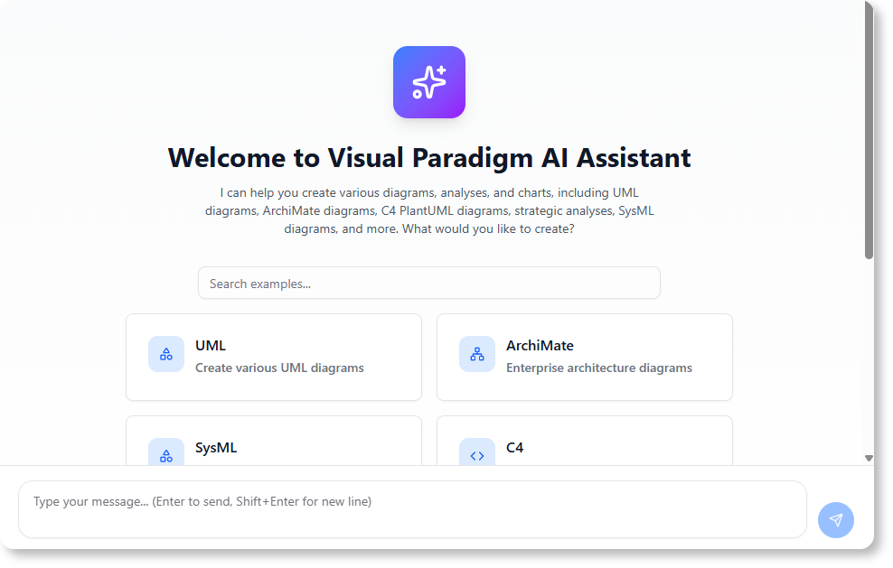ai chat bot for users to generate different diagrams
