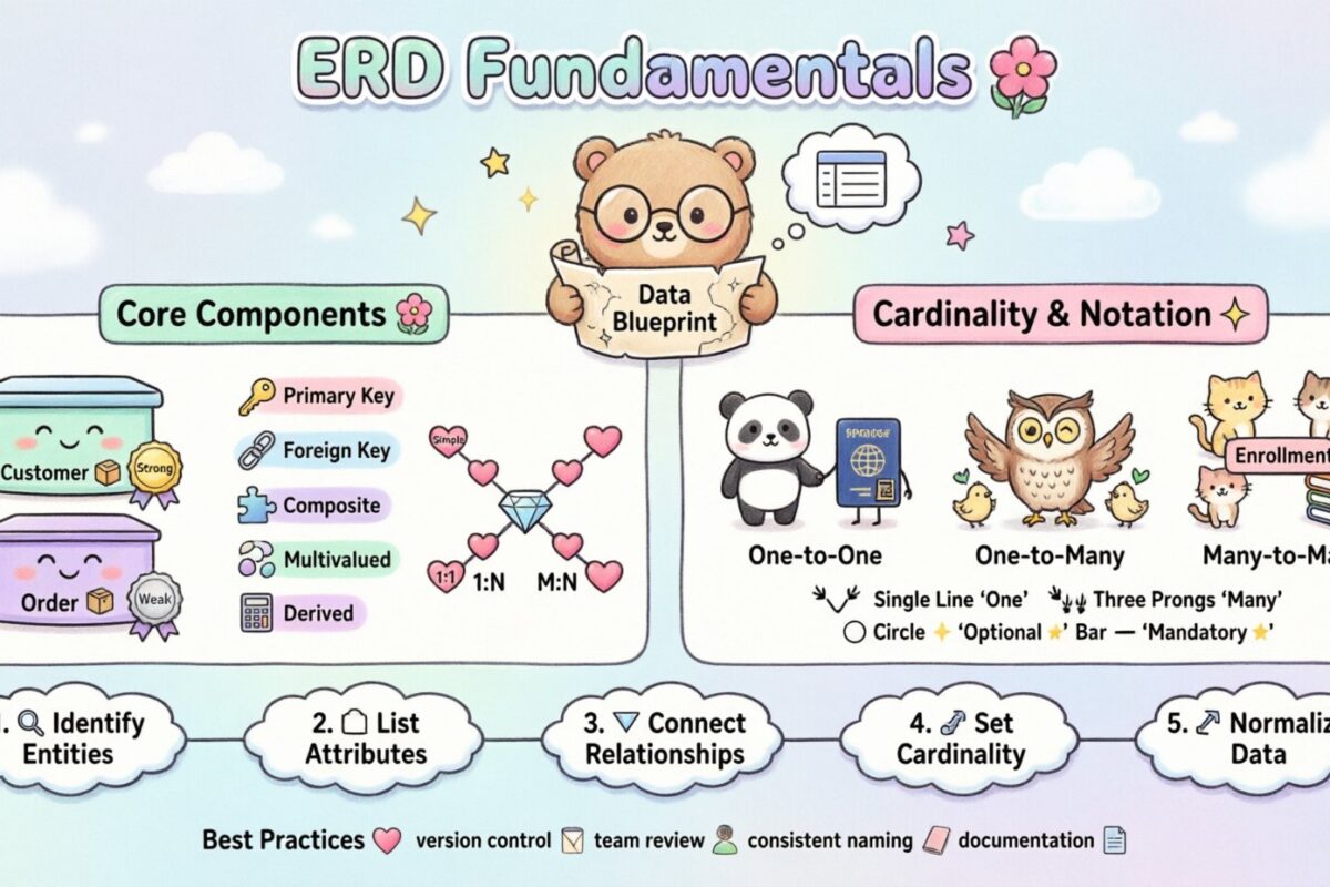 Entity-Relationship Diagram Fundamentals: Visual Guide for Beginners