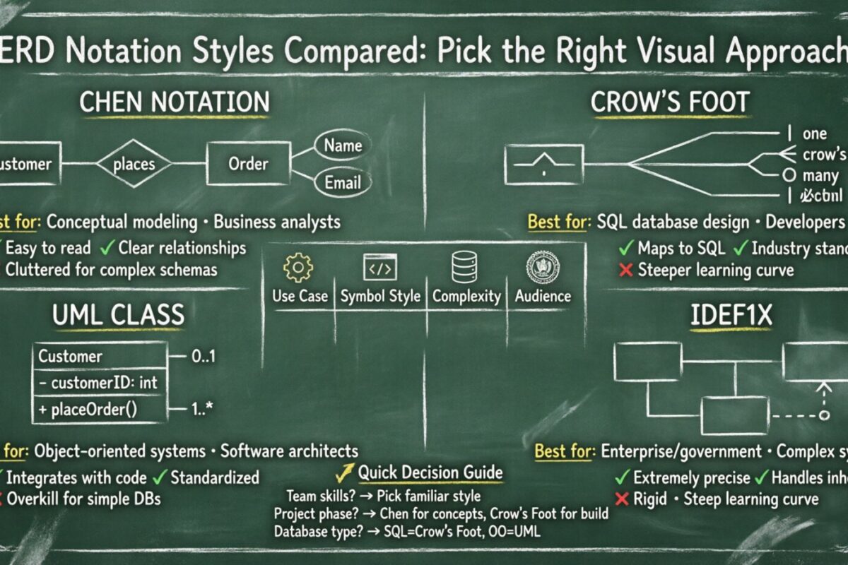 ERD Notation Styles Compared: Pick the Right Visual Approach for Your Project ERD Notation Styles Compared: Pick the Right Visual Approach for Your Project