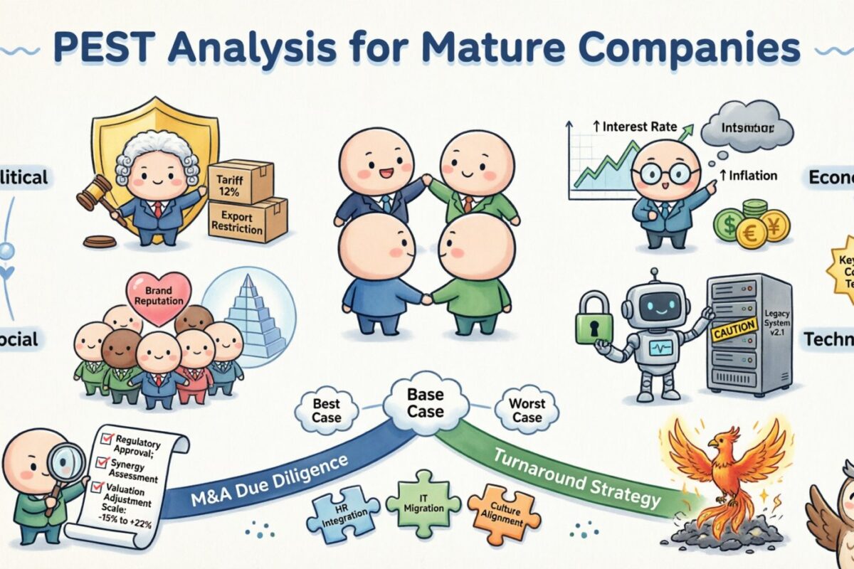 PEST Analysis for Non-Startups: Applying the Framework to M&A and Turnaround Situations PEST Analysis for Non-Startups: Applying the Framework to M&A and Turnaround Situations