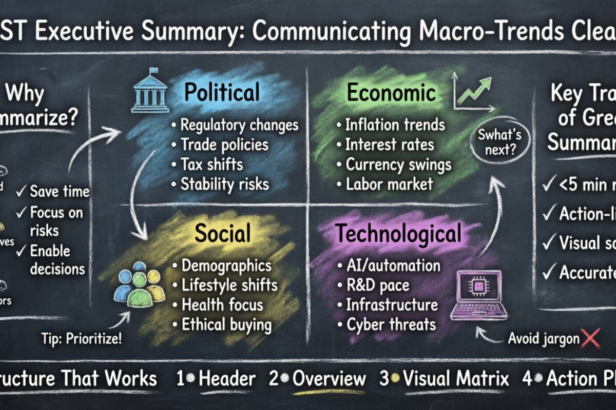 The Executive Summary of PEST: Communicating Macro-Trends to Stakeholders Clearly