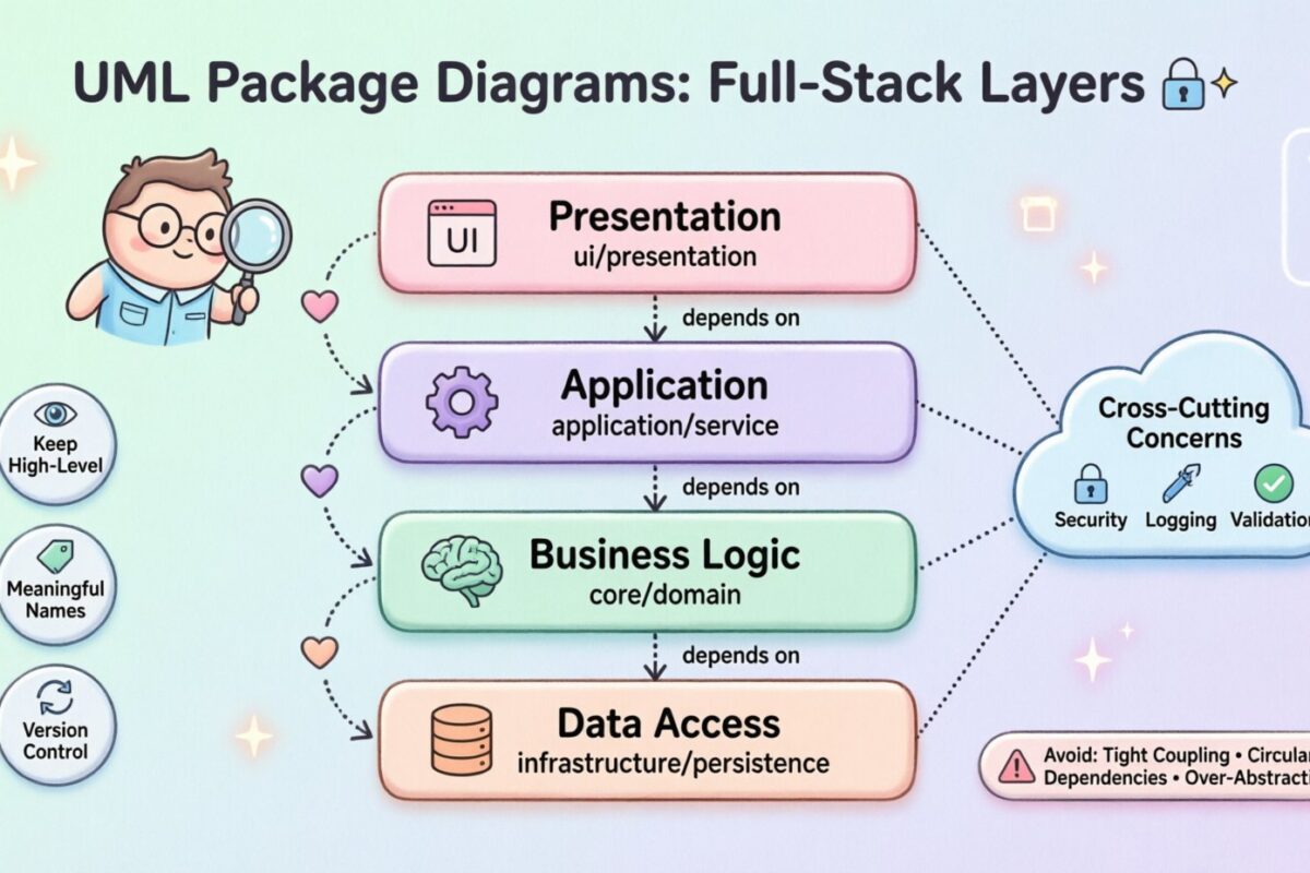 Tutorial: Modeling Layers in a Full-Stack Application with UML Package Diagrams