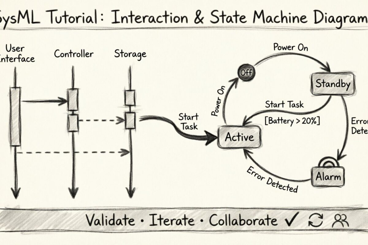 SysML Tutorial: Step-by-Step Walkthrough to Build Your First Interaction and State Machine Diagrams