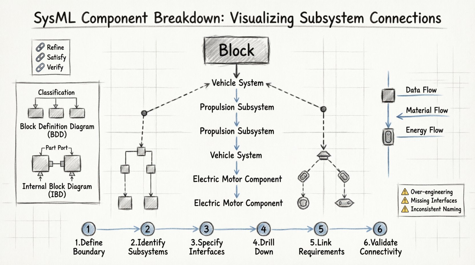 SysML Component Breakdown: Visualizing How Subsystems Connect to Create a Cohesive Whole