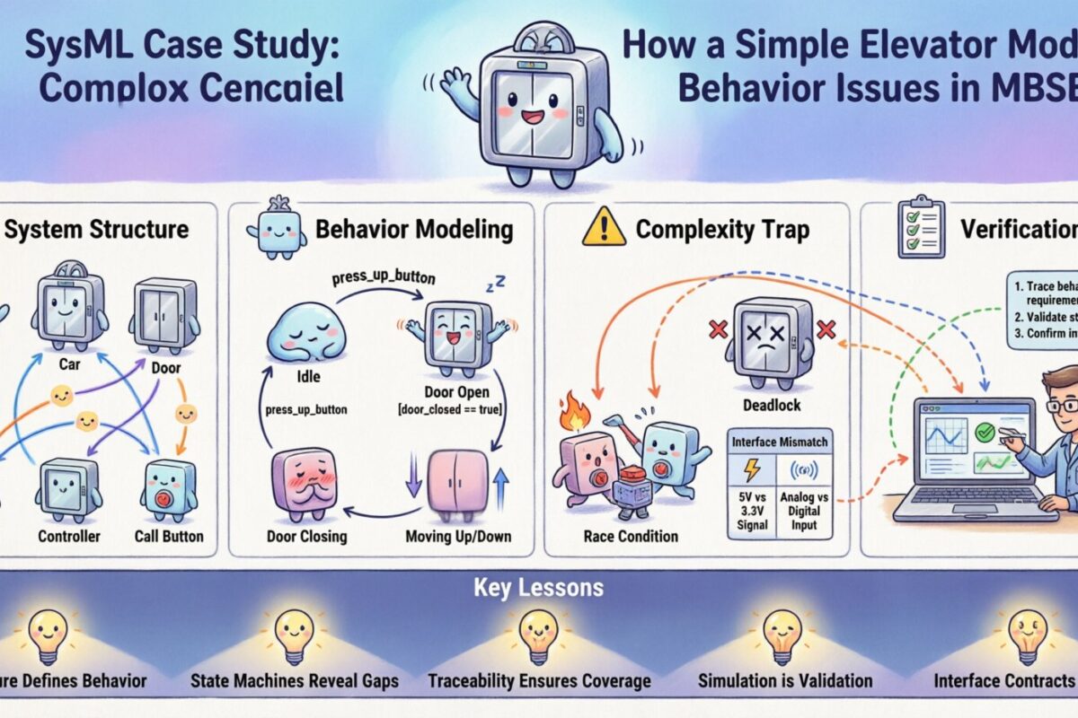 SysML Case Study: How a Simple Elevator Model Reveals Complex Behavior Issues in MBSE SysML Case Study: How a Simple Elevator Model Reveals Complex Behavior Issues in MBSE