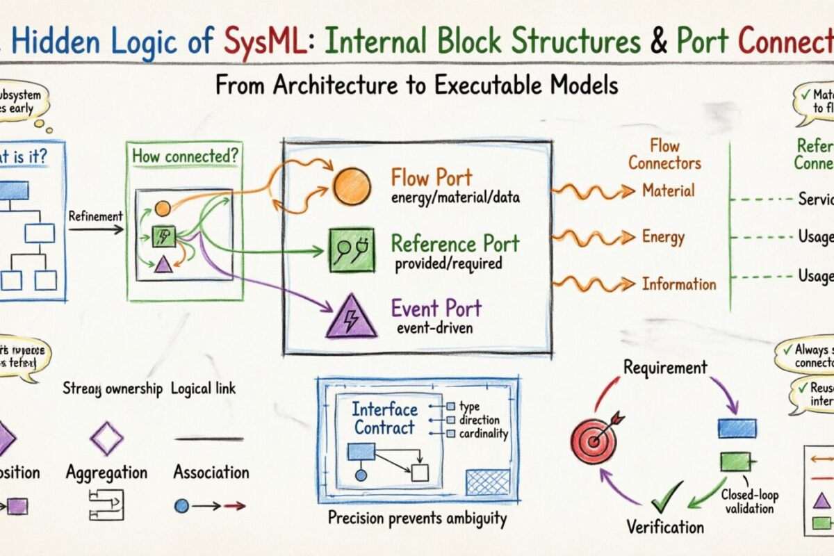 The Hidden Logic of SysML: A Deep Drive into Internal Block Structures and Port Connections