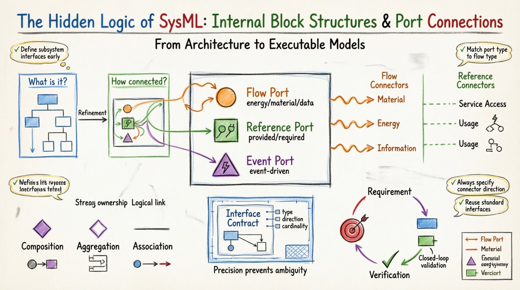 The Hidden Logic of SysML: A Deep Drive into Internal Block Structures and Port Connections