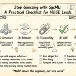 Stop Guessing with SysML: A Practical Checklist for MBSE Leads to Avoid Early Roadblocks Stop Guessing with SysML: A Practical Checklist for MBSE Leads to Avoid Early Roadblocks