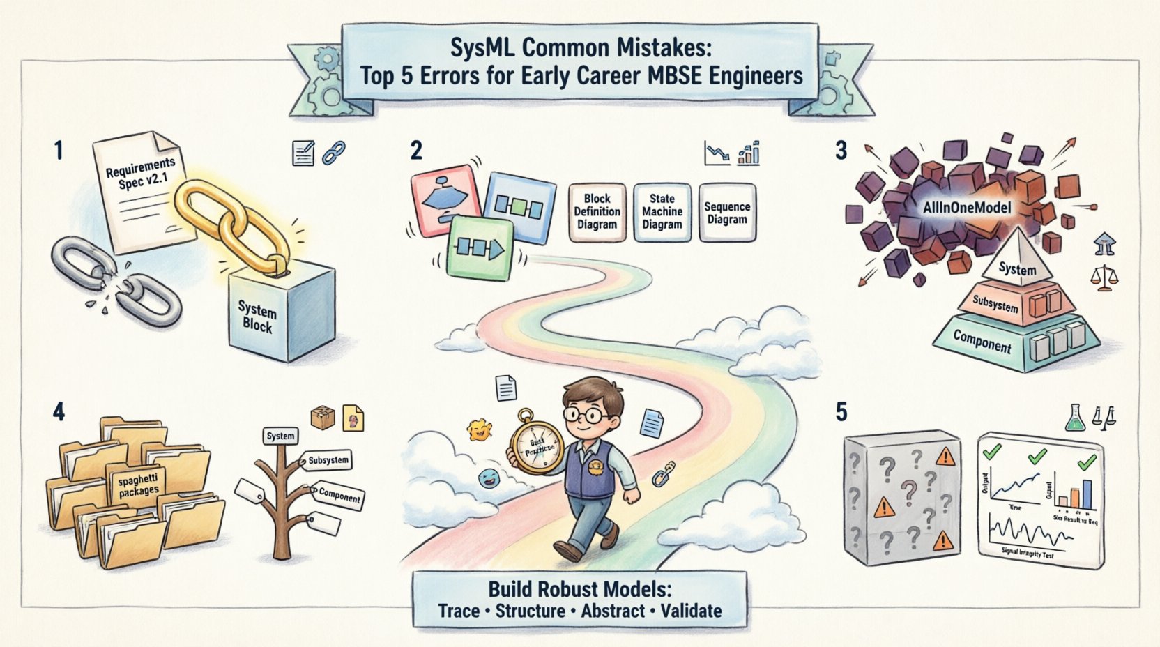 SysML Common Mistakes: The Top 5 Errors That Stall Model Development in Early Career MBSE Engineers