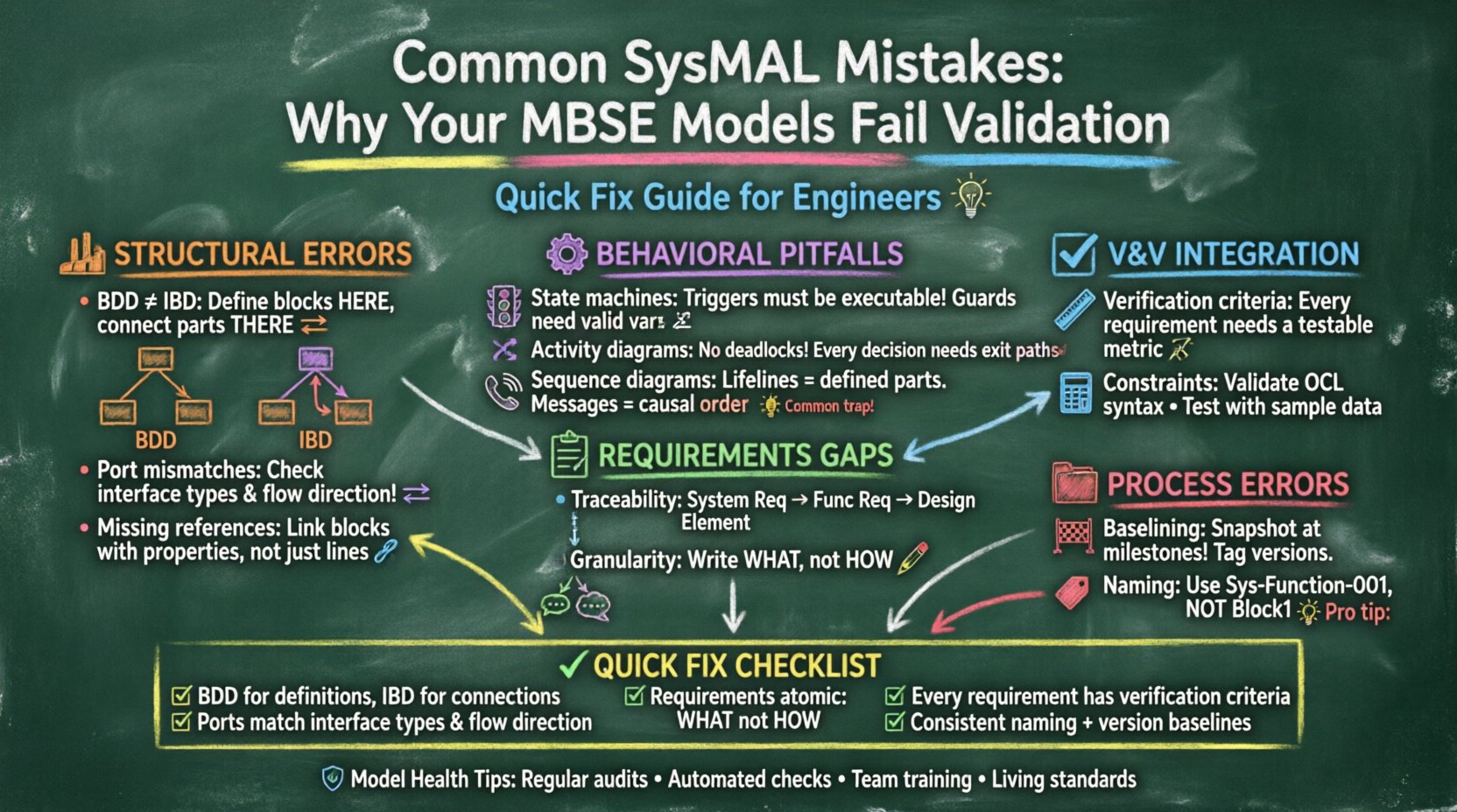Common SysML Mistakes: Why Your MBSE Models Fail Validation and How to Correct Them Immediately