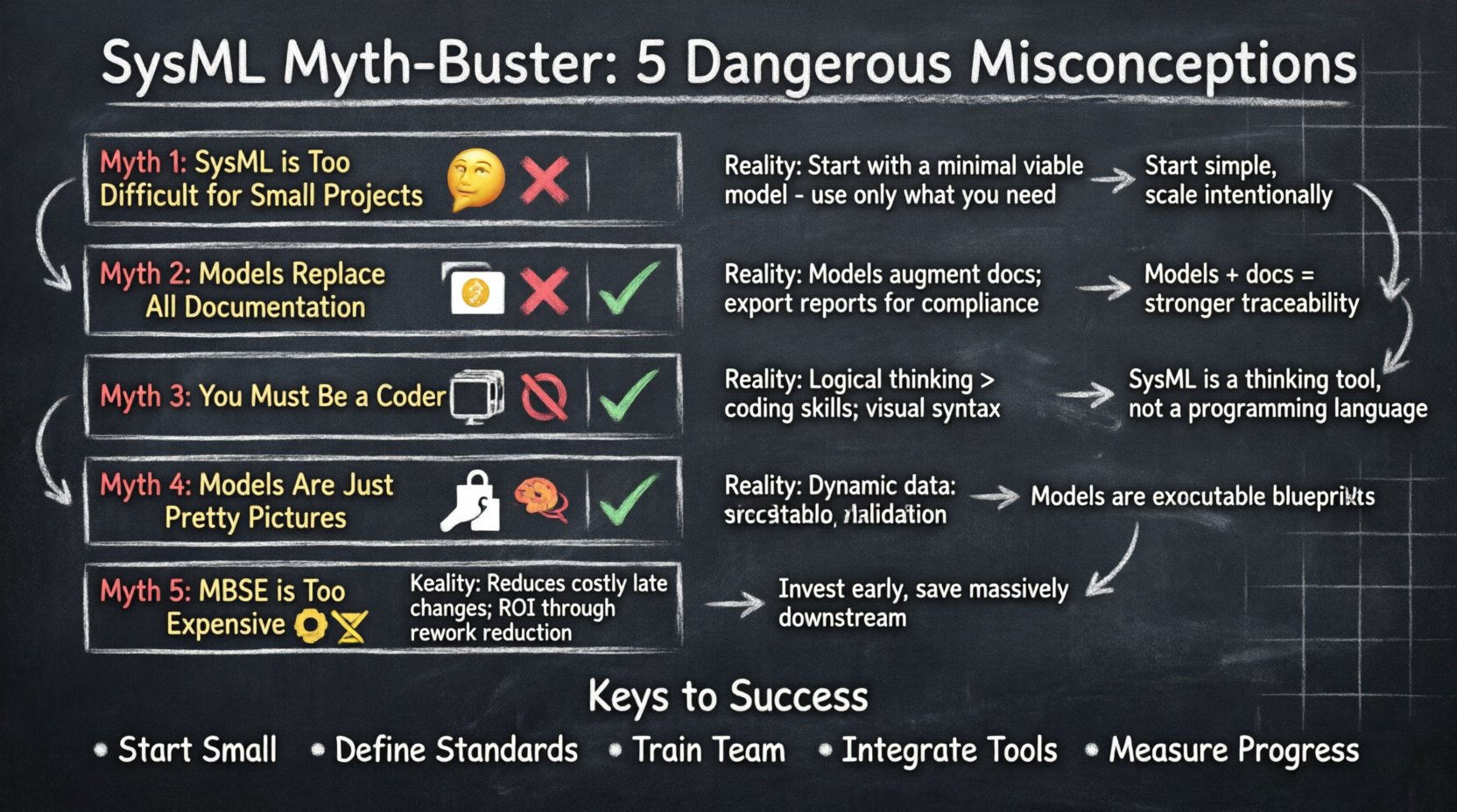 SysML Myth-Buster: 5 Dangerous Misconceptions Holding Back Your Model-Based Systems Engineering Journey