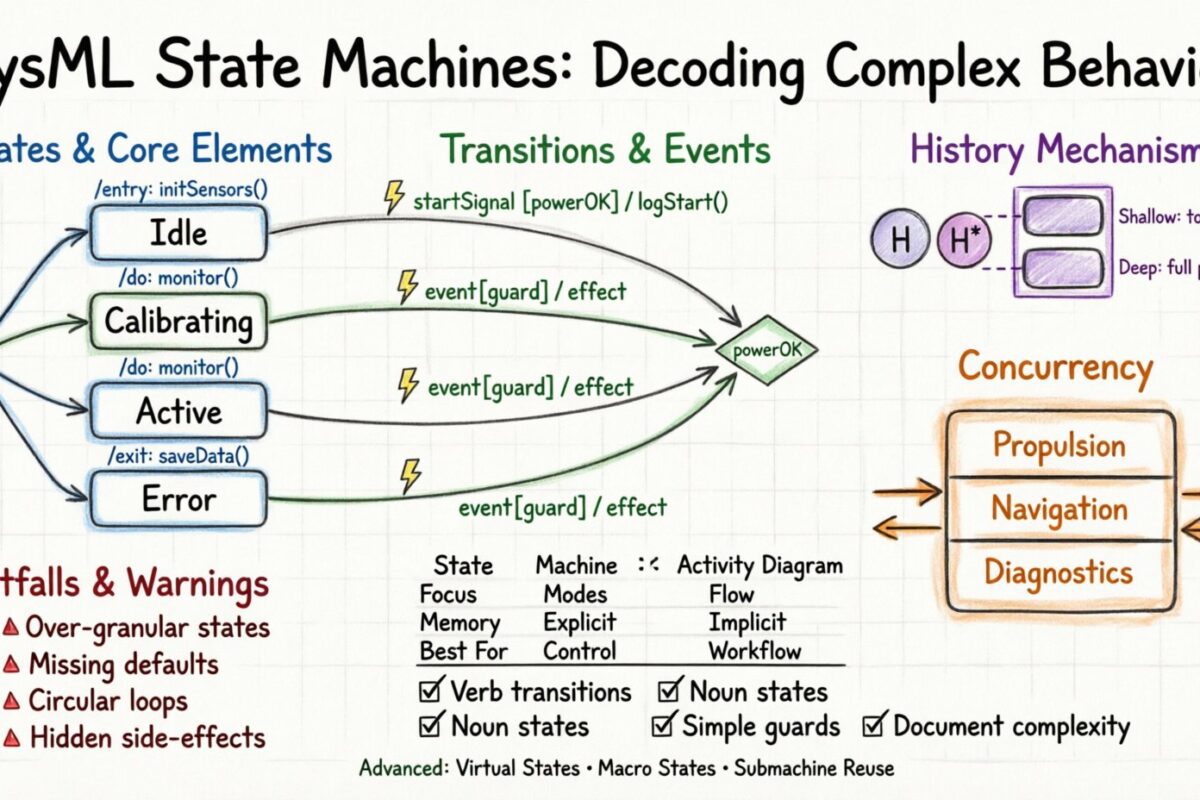 The Hidden Logic of SysML: Decoding Complex State Machines for Clearer System Behavior