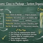 Comparison: UML Package Diagrams vs. Class Diagrams for System Organization